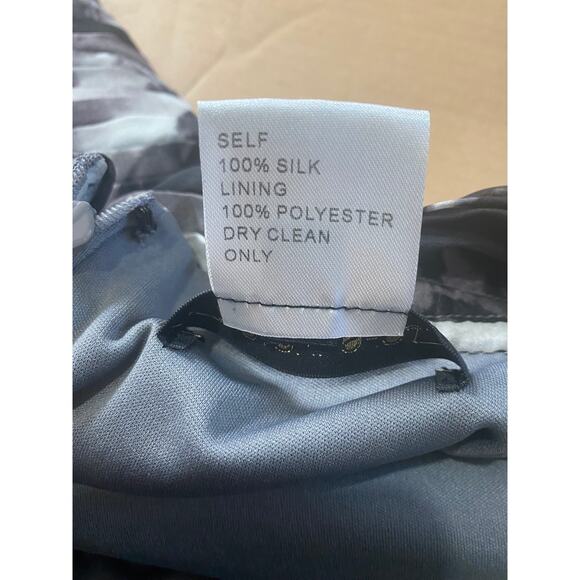 TADASHI SHOJI DRESS 8 GRAY FALL WEDDING GUEST GOWN LONG FORMAL EVENING SILK - Picture 5 of 14